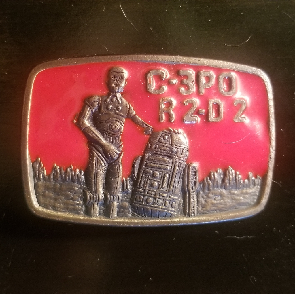 Vintage 1979 Lee Co. Starwars Belt Buckle/ C3p0 & R2d2